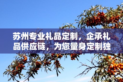 苏州专业礼品定制，企承礼品供应链，为您量身定制独特礼品